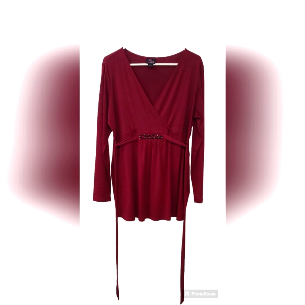 Oh Baby by Motherhood Maroon Maternity Shirt